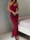 EVE 3D Rose Cross Shoulder Strap Maxi Dress GAXB-W579DS