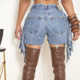 EVE Holes Tassel Denim Shorts GNZD-9394PD