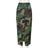 EVE Camouflage Printed Long Skirt GNZD-9121DD