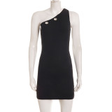 EVE Sexy Single Shoulder Backless Mini Dress GPKJ-MR52392