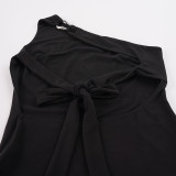 EVE Sexy Single Shoulder Backless Mini Dress GPKJ-MR52392