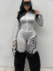 EVE Leopard Printed Hoodies Two Piece Pants Set YWXS-K26L3058