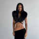 EVE Solid Color Fur Hooded Tops GDSF-D26TP390