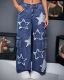 EVE Fashion Loose Stars Wide Leg Jeans GKNF-KM-7000