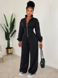 EVE Long Sleeve Zipper Casual Jumpsuit CM-61012