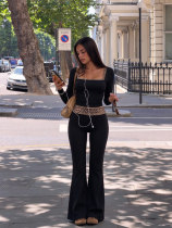 EVE Square Neck Long Sleeve Two Piece Pants Set YWXS-K26L3057