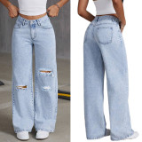 EVE Casual Holes Washed Jeans GKNF-KM-7760