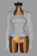 EVE Leopard Printed Lace Edge T Shirt YWXS-K26L3066