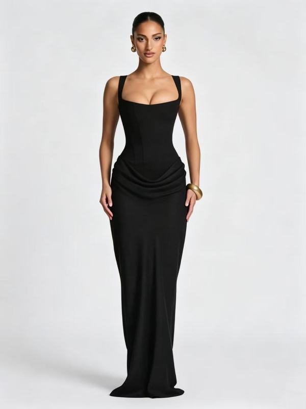 EVE Square Neck Sleeveless Maxi Dress GMYU-10227