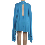 EVE Solid Color Hollow Out Backless Mini Dress GZJQ-K6D19706A