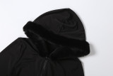 EVE Long Sleeve Zipper Hooded Jumpsuit XEF-K6Q20935A