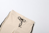 EVE Color Block V Neck Two Piece Pants Set GZJQ-K6S19905A
