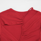 EVE Hollow Out Long Sleeve Bodysuit GDSF-D26BS411