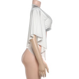 EVE Sequin Patchwork V Neck Tops XEF-K6L18897A