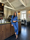 EVE Long Sleeve Contrast Color Sport Pants Suit YWXS-K26L2930