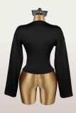EVE V Neck Long Sleeve Top GXIY-K25L1508