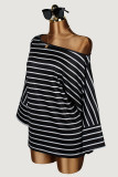EVE Stripe Bat Sleeve T Shirt GXIY-K26L2579