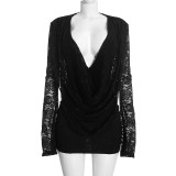 EVE Lace Long Sleeve Backless Mini Dress GSZM-D26DS420