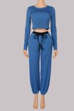 EVE Long Sleeve Contrast Color Sport Pants Suit YWXS-K26L2930