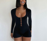 EVE Hollow Out Long Sleeve Romper GHYX-PH077