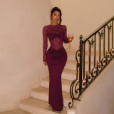 EVE Lace Patchwork See Through Maxi Dress FL-JY25393PFO