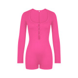 EVE Hollow Out Long Sleeve Romper GHYX-PH077