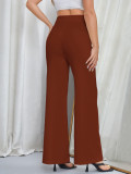 EVE Solid Color High Waist Casual Pants GHYX-H042