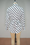 EVE Long Sleeve Stripe Tie Up Shirt GANY-LB3259