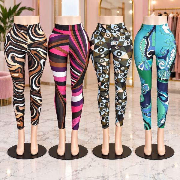 EVE Tie Dye Printed Yoga Skinny Pants GNJF-Z&228