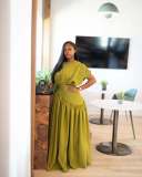 EVE Short Sleeve Ruched Solid Maxi Dress GFXI-fx1158
