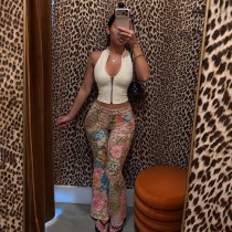 EVE Printed Micro Flare Pants  DLSF-K6P19459A