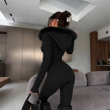 EVE Solid Color Sport Long Sleeve Jumpsuit GDSF-D26JP427