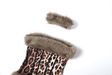 EVE Fashion Fur Leopard Printed Mini Dress DLSF-K6D20742A