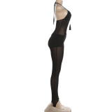 EVE See Through Halterneck Backless Jumpsuit XEF-K6Q21517A