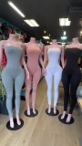 Pre Order: About 7 work days shipping Solid Color Tube Top Jumpsuit YUEM-202709