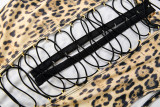 EVE Leopard Printed Hollow Out Backless Bandage Dress GZJQ-K6D21055A