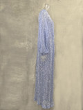 EVE Sequin Long Sleeve Deep V Neck Maxi Dress GLYK-LX0231