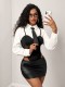 EVE Long Sleeve False Two-piece Bodysuit GHYX-TXY5622