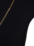 EVE Long Sleeve Zipper Knits Maxi Dress HNIF-GY349