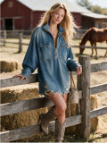EVE Fashion Zipper Denim Dress HMS-30001