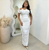EVE One Shoulder Mesh Sleeveless Evening Dress GADE-96111