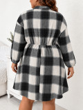 EVE Long Sleeve Plaid Casual Dress HNIF-DHN247