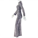 EVE Snake Printed Long Sleeve Top Pants 2 Piece Set GJYO-JS919139