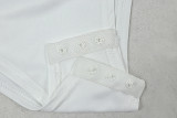 EVE Long Sleeve V Neck Bodysuit Ruched Skirt 2 Piece Set GJYO-JSD711825