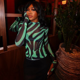 EVE Stripe Printed Long Sleeve T Shirt GJYO-JT0128960