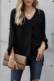 EVE V Neck Loose Long Sleeve Casual Top GSXL-HD9912