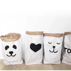 32*61*16CM Kraft Paper Bag Storage Cute Print Laundry Pouch Self Stand Paper Bags