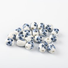 Barrel Shape Porcelain Bead For Jewelry Making Retro Chinese Style DIY Materials 