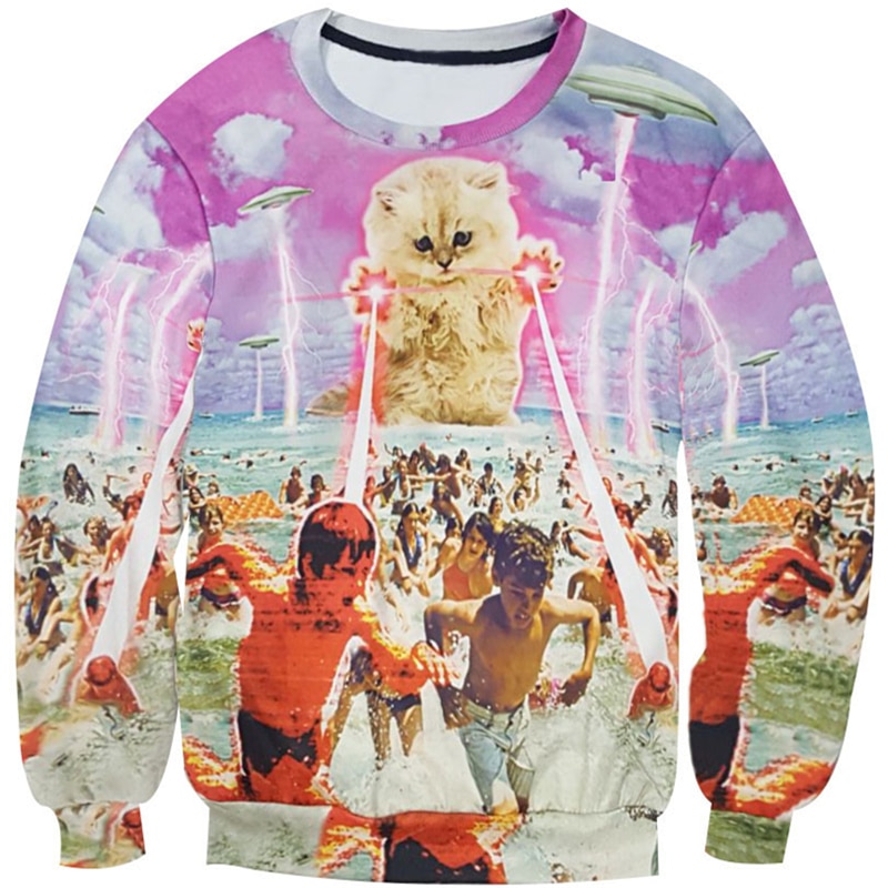 cat lightning sweater