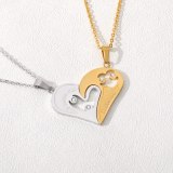 Couple Pair Of I Love You Two Piece Set Of Two Hollow Necklaces